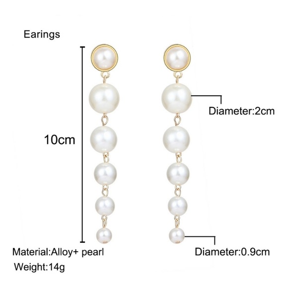 Lovely pearl drop earrings - Picture 6 of 6